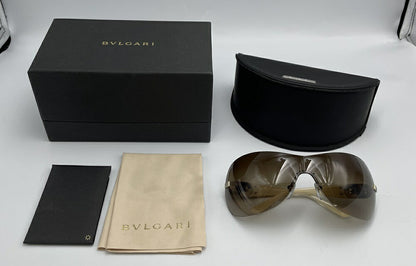 BVLGARI ワンレンズ サングラス 6054 中古  ブルガリ ラインストーン グラデーションレンズ ブランド