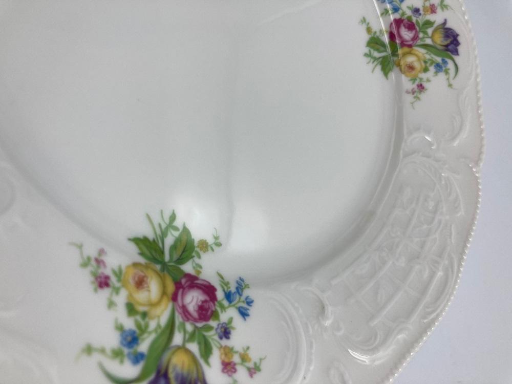 Rosenthal クラシックローズ 20cmプレート ６枚 中古  ローゼンタール 洋食器 花柄 セット 皿 ホワイト