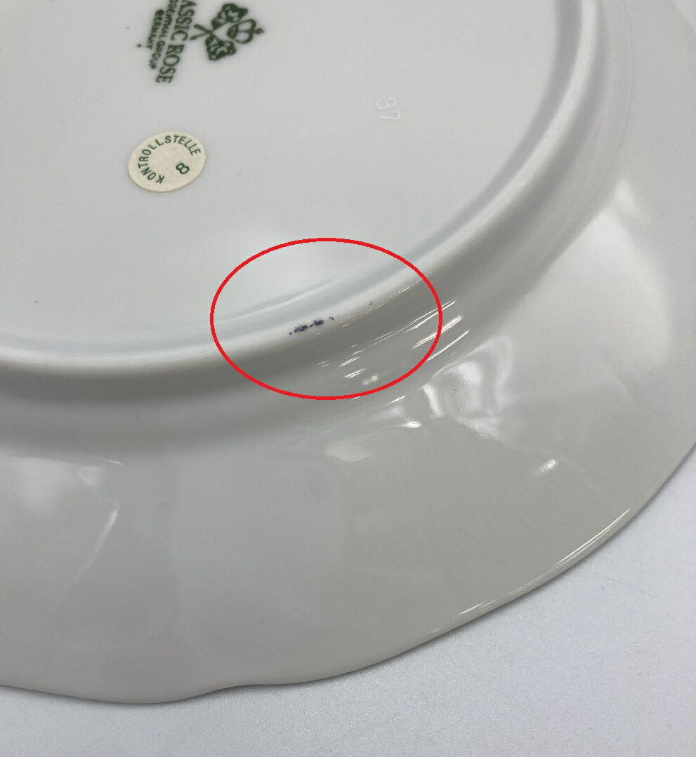 Rosenthal クラシックローズ 20cmプレート ６枚 中古  ローゼンタール 洋食器 花柄 セット 皿 ホワイト