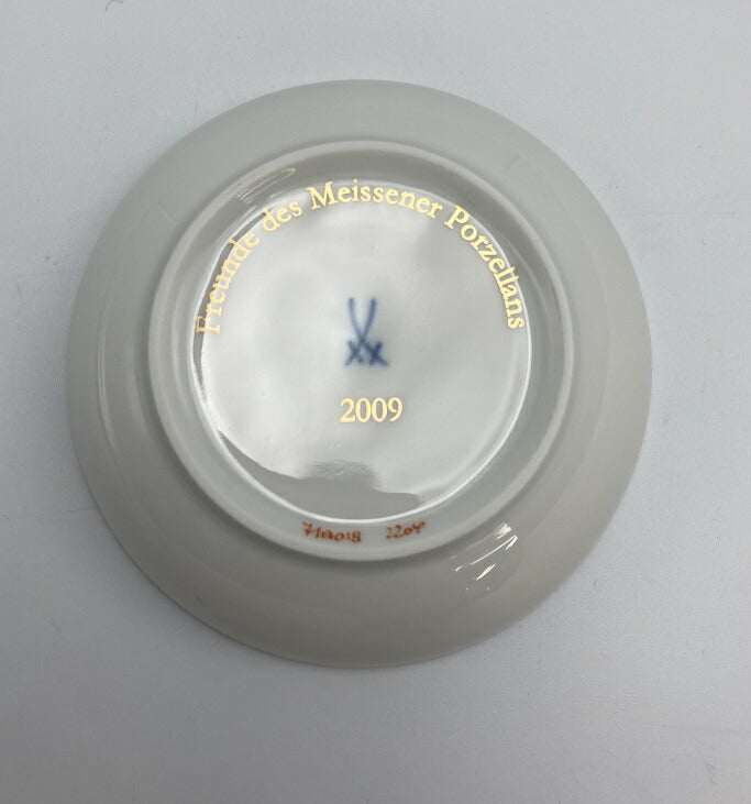 Meissen マイセン 会員記念品　小皿　2009年 中古 スモール 虎 アニマル 非売品 プレート どうぶつ 干支