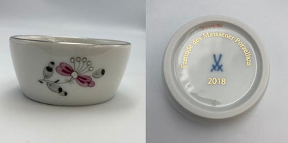 Meissen マイセン 会員記念品 小ボウル 小皿 4種 2016-2019 中古　 プレート 花 虫 蝶 非売品