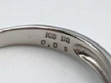 K18 WG ブラック ダイヤ 0.05ct 12号 リング 中古  18金 ホワイトゴールド ダイヤモンド 指輪 アクセサリー メンズ