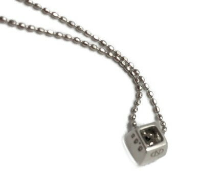 K18 WG ブラック ダイヤ 0.05ct ネックレス 中古  18金 ホワイトゴールド ダイヤモンド アクセサリー ジュエリー