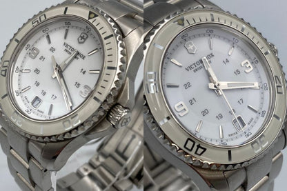 VICTORINOX マーベリック スモール クオーツ腕時計 VIC-241699 中古  ビクトリノックス レディース 日付 三針 ホワイト ステンレス