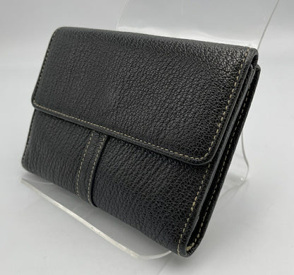 Salvatore Ferragamo レザー Wホック 財布 中古  サルバトーレ フェラガモ 本革 コンパクト ミニ パスケース