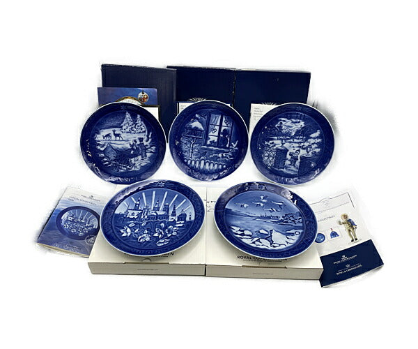 Royal Copenhagen イヤープレート 2001 2002 2003 2006 2008 中古  ロイヤルコペンハーゲン セット 皿 洋食器 インテリア 飾り皿