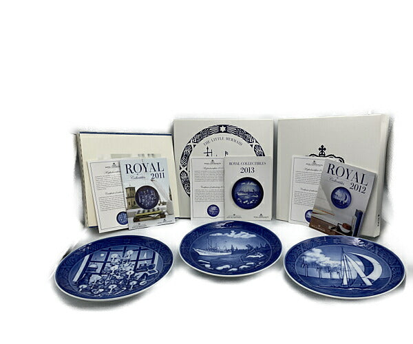 Royal Copenhagen イヤープレート 2011 2012 2013 中古  ロイヤルコペンハーゲン 皿 洋食器 飾り皿 インテリア セット