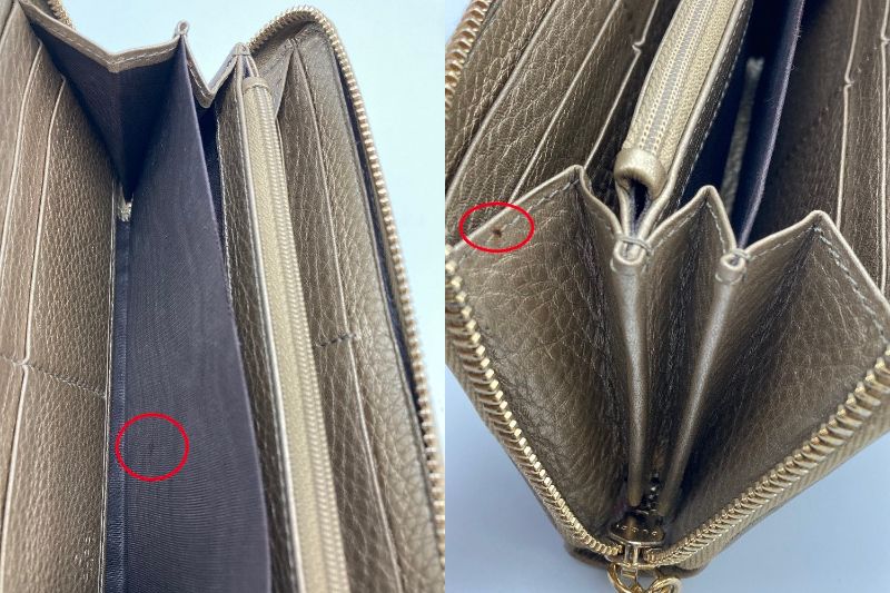 GUCCI ソーホー インターロッキングG ラウンドファスナー長財布 中古　 グッチ タッセル レディース ゴールド Gマーク