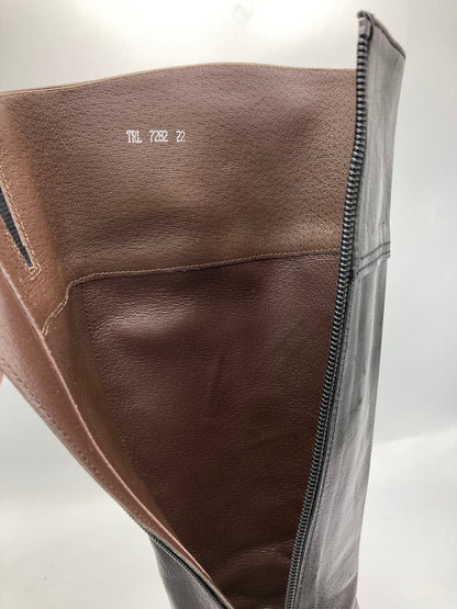 TRU TRUSSARDI STILE トゥルー トラサルディ スティーレ レザー ロングブーツ ブラック 中古 4