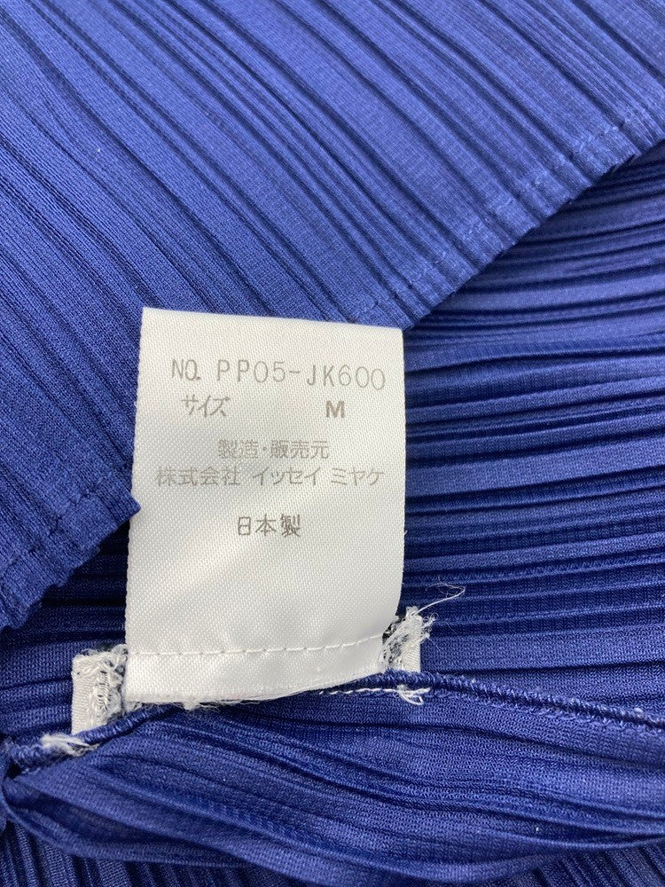 ISSEY MIYAKE イッセイミヤケ プリーツ カットソー ノースリーブ サイズM ネイビー 中古 D4
