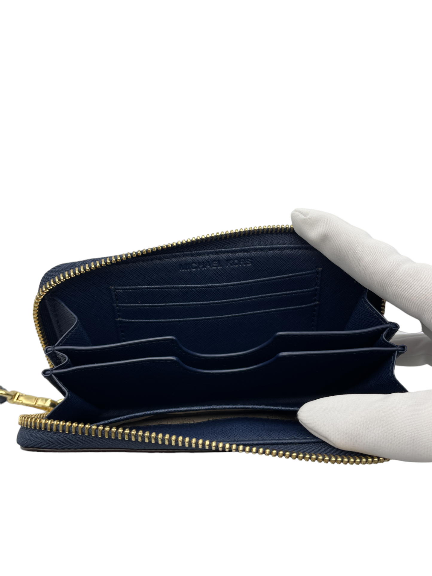 マイケルコース 幾何学模様 ラウンドファスナー 財布 中古 4