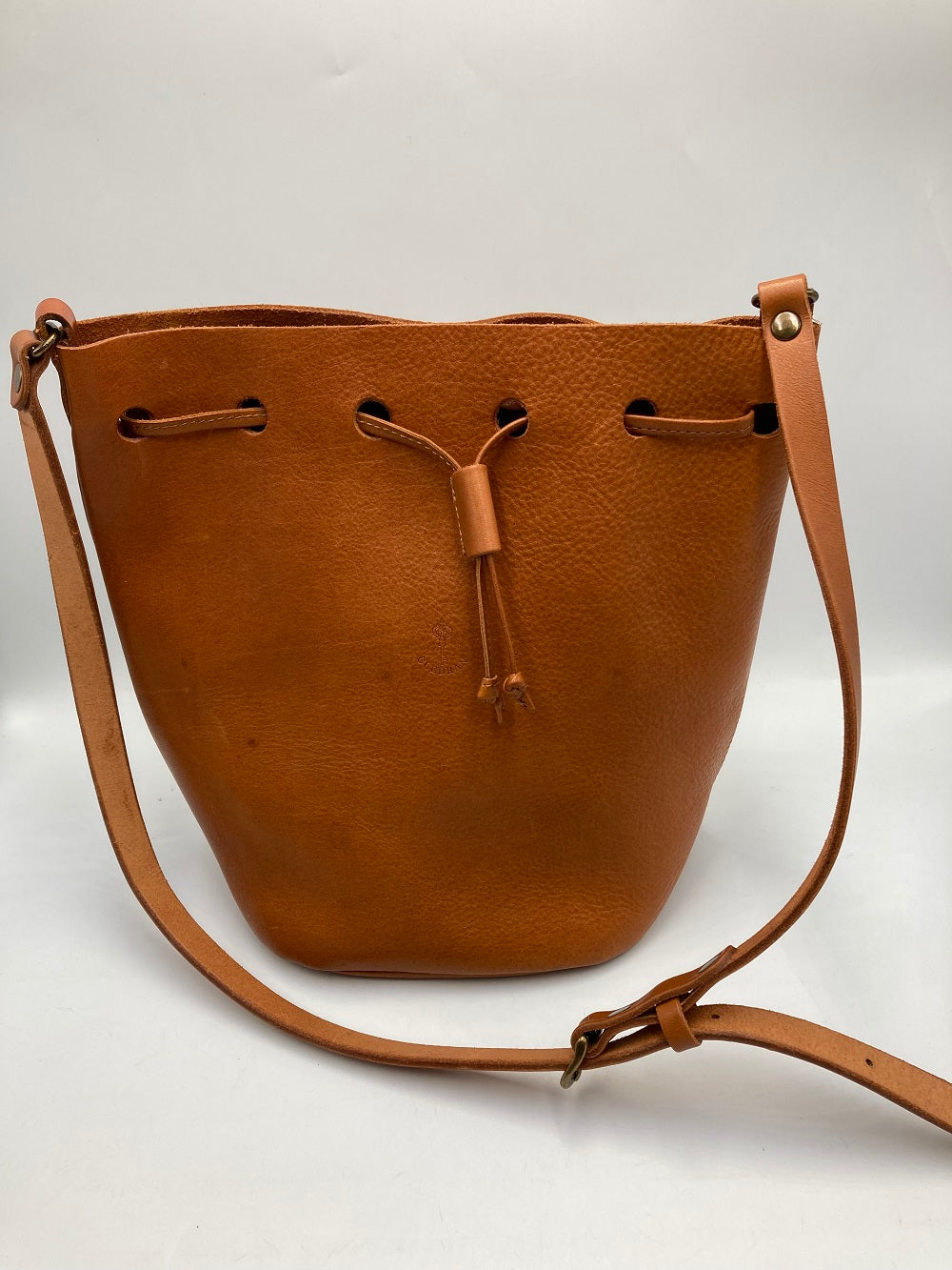 CLEDRAN クレドラン レザー 巾着 バスケットバッグ 中古 4