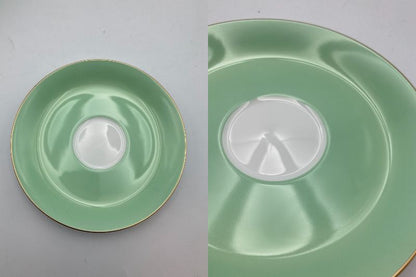 大倉陶園 色蒔き（ライトグリーン）カップ＆ソーサー 6客セット 中古 4