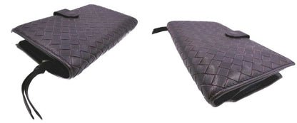 BOTTEGA VENETA/ボッテガヴェネタ イントレチャート レザー 二つ折り長財布 中古 1