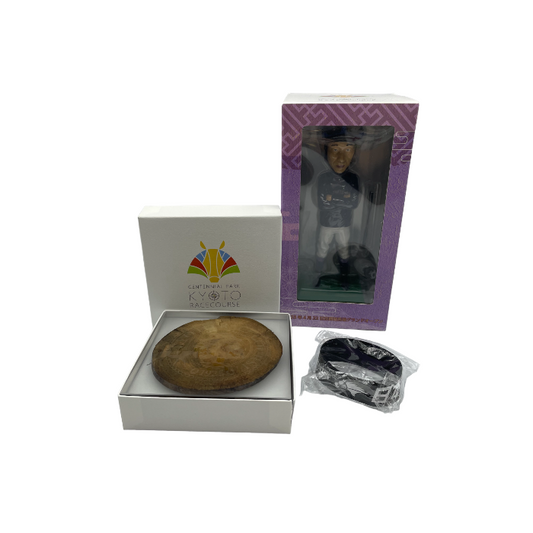 京都競馬場 武豊 フィギュア モチノキ ペーパーウェイト ラバーバンド セット 中古 4