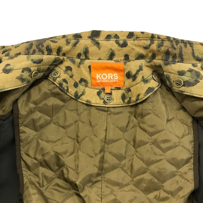 KORS MICHAEL KORS ライナー付き レオパード柄 コート レディース ベージュ 4 中古 1