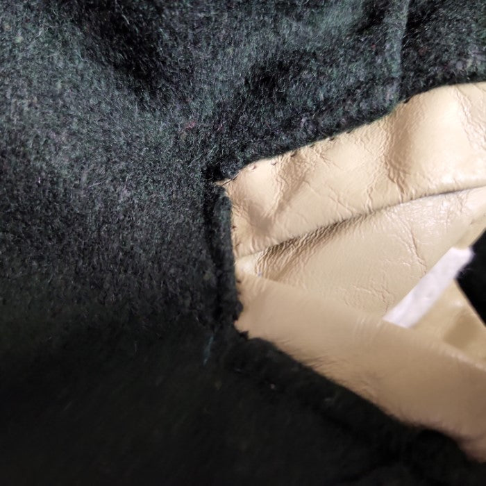 DeLONG デロング MLB アスレチックス 袖レザーウールスタジャン メンズ グリーン アイボリー 44 U.S.A.製 ヴィンテージ 90年代 中古 3