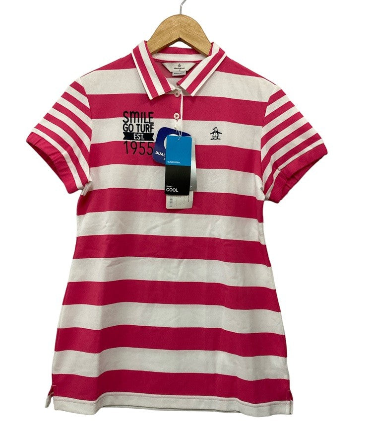 Munsingwear マンシングウェア ボーダー ポロシャツ レディース サイズL MGWLJA06SB 中古 D4