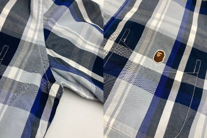 A BATHING APE ア ベイシング エイプ チェック柄 半袖シャツ 中古 4