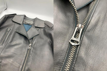 COLE HAAN コールハーン ラムレザー ライダースジャケット T10321 中古 4