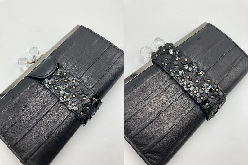 ANTEPRIMA アンテプリマ レザー ガマ口 花柄 クラッチバッグ 中古 4