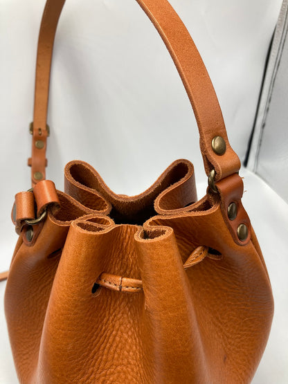 CLEDRAN クレドラン レザー 巾着 バスケットバッグ 中古 4