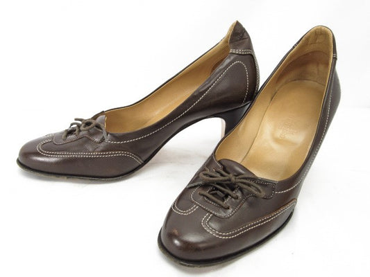 HERMES/エルメス クイック レザー レディース パンプス 約24cm 中古 1