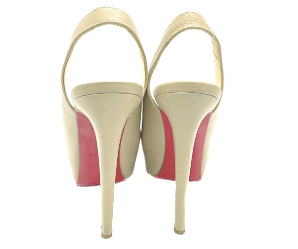 Christian Louboutin クリスチャンルブタン レザー バックストラップ ミュール 約24.5 中古 1