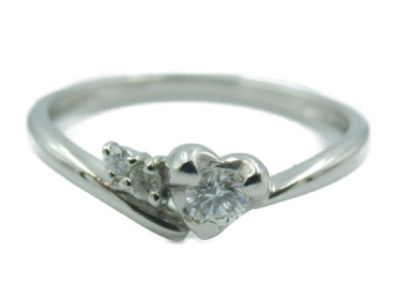 Pt900 ダイヤモンド 0.10ct リング 11号 レディース 中古 1