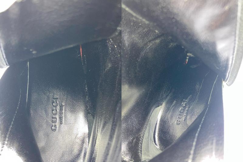 GUCCI グッチ GGキャンバス ショートブーツ レディース サイドジップ ハイヒール 158914 中古 4