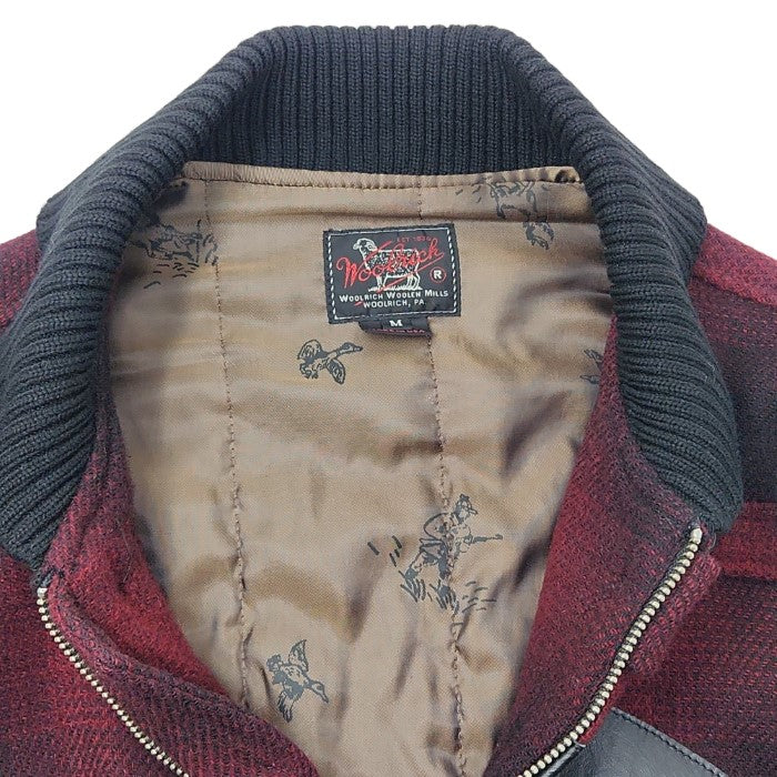 WOOLRICH ウールリッチ チェック柄 ブルゾン メンズ M レッド 中古 3