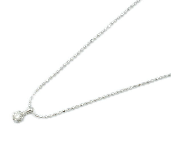 K18WG ダイヤ 0.04ct ネックレス 中古 1