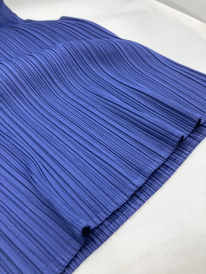 ISSEY MIYAKE イッセイミヤケ プリーツ カットソー ノースリーブ サイズM ネイビー 中古 D4