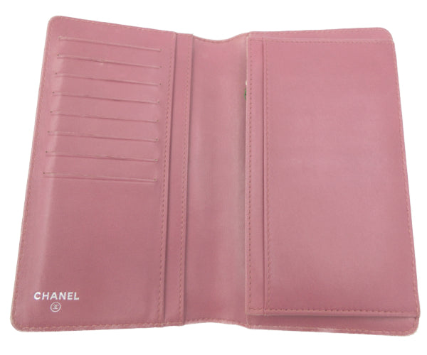 CHANEL/シャネル カメリア レザー 二つ折り財布 中古 1