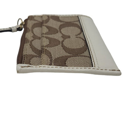 COACH コーチ シグネチャー キーリング付 コインケース 41568 ブラウン 中古 3