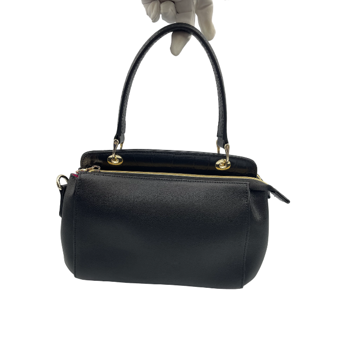 cat in the closet キャットインザクローゼット レザー クロコ型押し 2WAY バッグ 中古 4