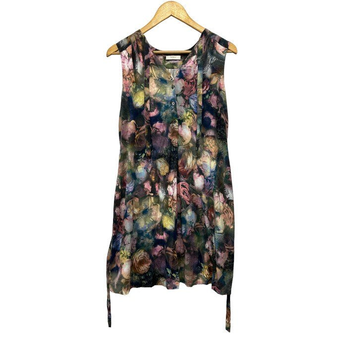 Paul Smith ノースリーブ 花柄 ブラウス ワンピース レディース M マルチカラー PS.SA.0610 ポールスミス フラワー 春 夏 かわいい 中古 W４