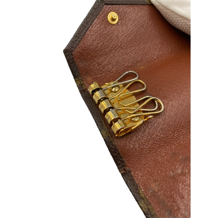 LOUIS VUITTON ルイヴィトン モノグラム ミュルティクレ4 キーケース ブラウン 中古 1