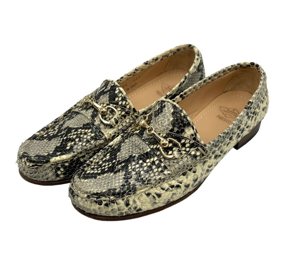 PACCUCCI パスクッチ パイソン柄 ビットローファー レディース 中古 4