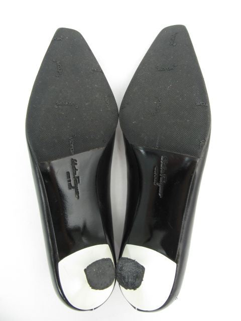 Salatore Ferragamo/サルヴァトーレ フェラガモ モノトーンレザーパンプス 約25cm 中古 1