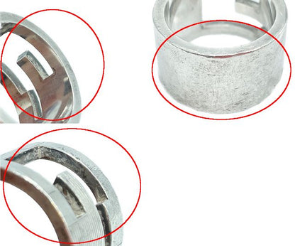 GUCCI グッチ シルバー925 ロゴ リング 10号 中古 1