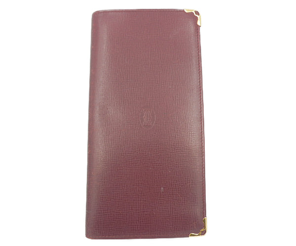 Cartier カルティエ マストドゥ カルティエ レザー 二つ折り長札入れ 中古 1