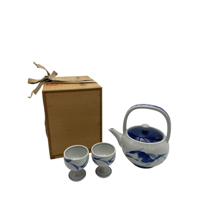 雅大 染付花鳥文酒器揃 中古 4