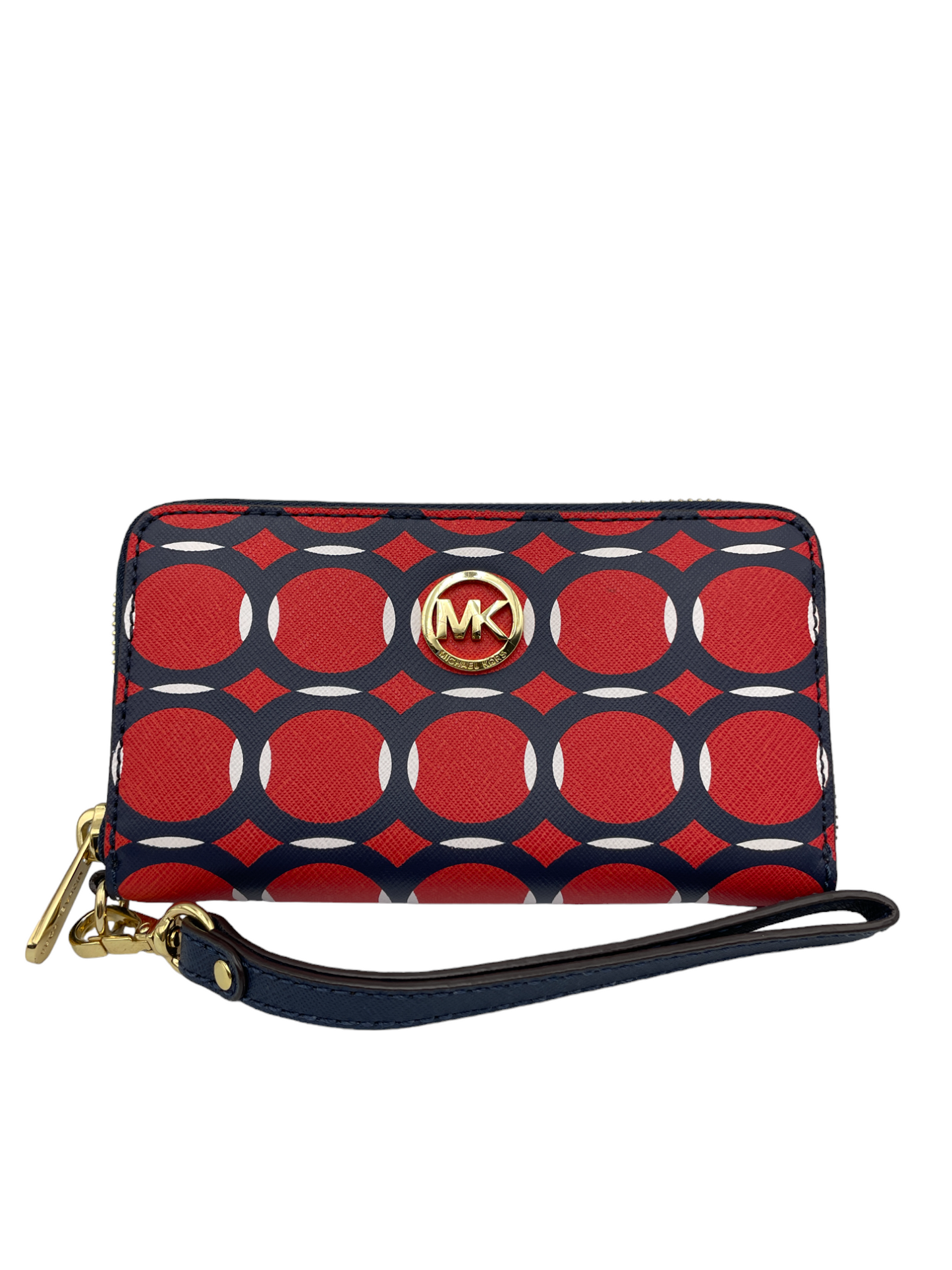 マイケルコース 幾何学模様 ラウンドファスナー 財布 中古 4