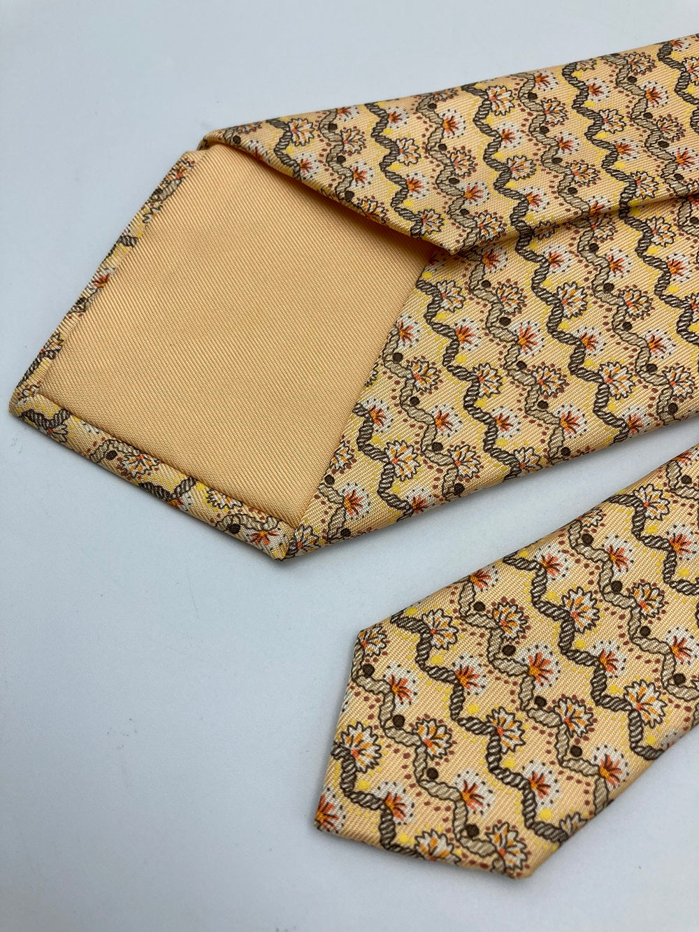 HERMES エルメス 花柄 シルクネクタイ 中古 4