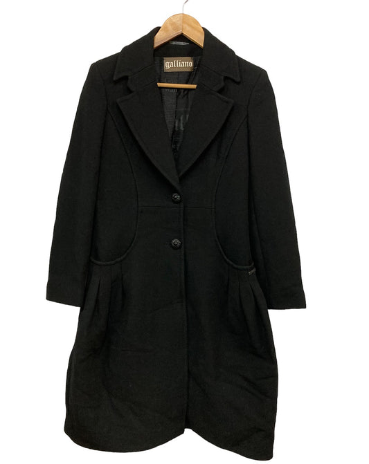 galliano ガリアーノ 羊毛ウール レディースコート 26/40 ブラック 中古 4