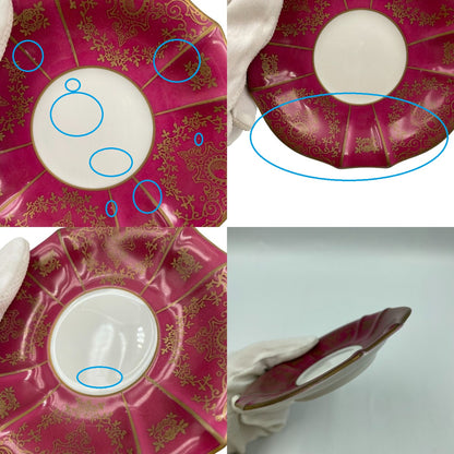 Lindner リンドナー デミタスカップ&ソーサー レッド 中古 1