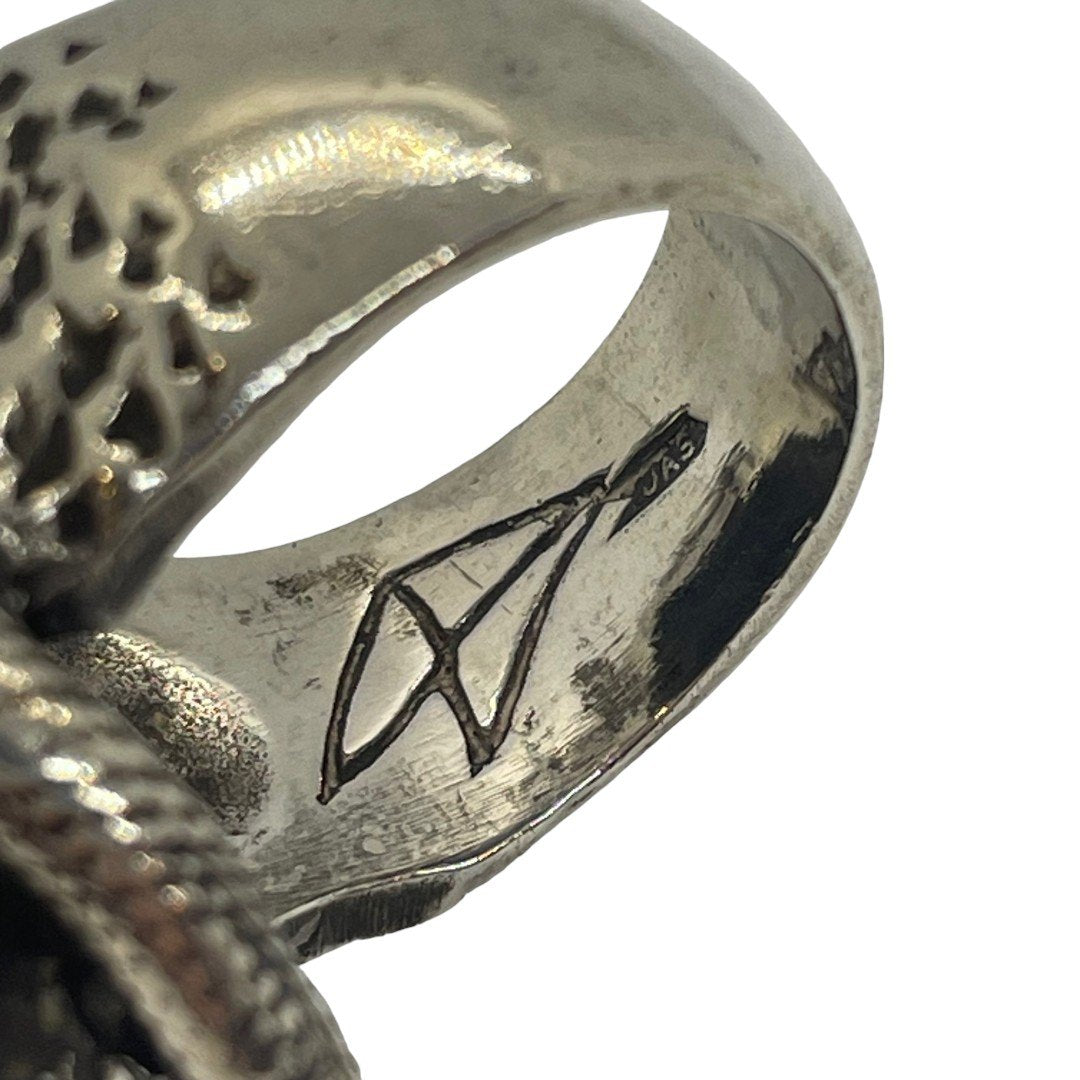 CRAZY PIG クレイジーピッグ SKULL&SNAKE RING メンズ 22号 中古 IT1