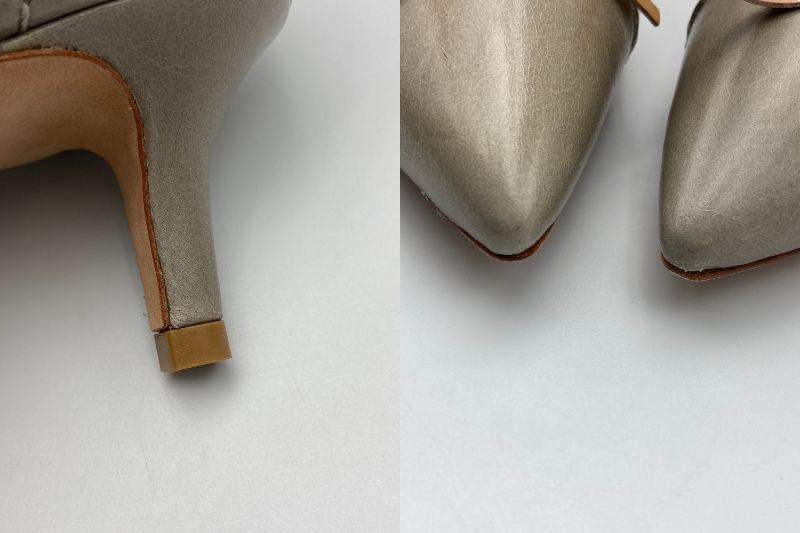 GIORGIO ARMANI ジョルジオアルマーニ CEMENTO NUDO レザー パンプス 中古 4