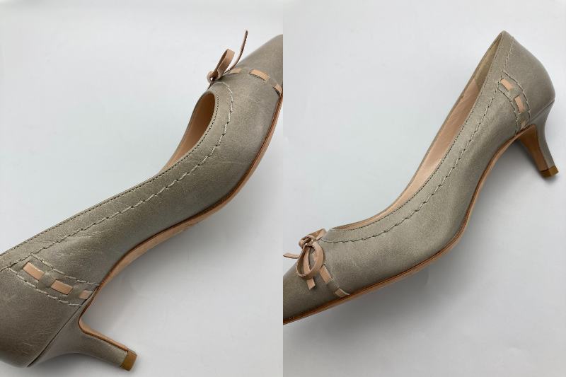 GIORGIO ARMANI ジョルジオアルマーニ CEMENTO NUDO レザー パンプス 中古 4